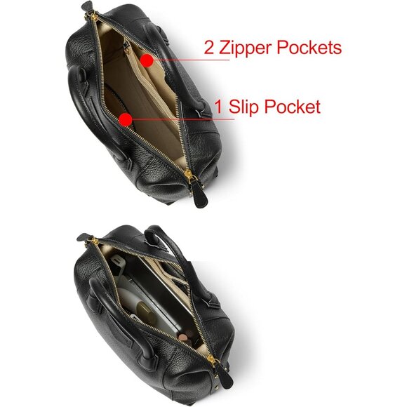 Elegant Leather Handbag with Adjustable Crossbody Strap - Perfect Gift for Women - Picture 6 of 7